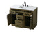 Elegant Lighting Alden Vanity Cabinet 2Dr5Dw 42 Inch W x 22 Inch D x 35 Inch H in Chestnut Brown Model: VF29742MCB