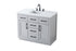 Elegant Lighting Alden Vanity Cabinet 2Dr5Dw 42 Inch W x 22 Inch D x 35 Inch H in Grey Model: VF29742GR