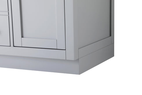 Elegant Lighting Alden Vanity Cabinet 2Dr5Dw 42 Inch W x 22 Inch D x 35 Inch H in Grey Model: VF29742GR
