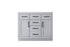 Elegant Lighting Alden Vanity Cabinet 2Dr5Dw 42 Inch W x 22 Inch D x 35 Inch H in Grey Model: VF29742GR