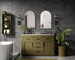 Elegant Lighting Alden Vanity Cabinet 2Dr5Dw 54 Inch W x 22 Inch D x 35 Inch H in Chestnut Brown Model: VF29754DMCB