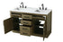 Elegant Lighting Alden Vanity Cabinet 2Dr5Dw 54 Inch W x 22 Inch D x 35 Inch H in Chestnut Brown Model: VF29754DMCB