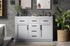 Elegant Lighting Alden Vanity Cabinet 2Dr5Dw 54 Inch W x 22 Inch D x 35 Inch H in Grey Model: VF29754DGR