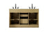 Elegant Lighting Alden Vanity Cabinet 2Dr5Dw 54 Inch W x 22 Inch D x 35 Inch H in Honey Brown Model: VF29754DMHB