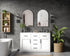 Elegant Lighting Alden Vanity Cabinet 2Dr5Dw 54 Inch W x 22 Inch D x 35 Inch H in White Model: VF29754DWH