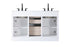 Elegant Lighting Alden Vanity Cabinet 2Dr5Dw 54 Inch W x 22 Inch D x 35 Inch H in White Model: VF29754DWH