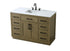 Elegant Lighting Alden Vanity Cabinet 2Dr7Dw 48 Inch W x 22 Inch D x 35 Inch H in Chestnut Brown Model: VF29748MCB