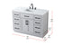Elegant Lighting Alden Vanity Cabinet 2Dr7Dw 48 Inch W x 22 Inch D x 35 Inch H in Grey Model: VF29748GR