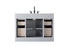 Elegant Lighting Alden Vanity Cabinet 2Dr7Dw 48 Inch W x 22 Inch D x 35 Inch H in Grey Model: VF29748GR