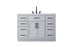 Elegant Lighting Alden Vanity Cabinet 2Dr7Dw 48 Inch W x 22 Inch D x 35 Inch H in Grey Model: VF29748GR
