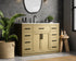 Elegant Lighting Alden Vanity Cabinet 2Dr7Dw 48 Inch W x 22 Inch D x 35 Inch H in Honey Brown Model: VF29748MHB