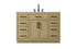 Elegant Lighting Alden Vanity Cabinet 2Dr7Dw 48 Inch W x 22 Inch D x 35 Inch H in Honey Brown Model: VF29748MHB