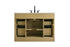 Elegant Lighting Alden Vanity Cabinet 2Dr7Dw 48 Inch W x 22 Inch D x 35 Inch H in Honey Brown Model: VF29748MHB