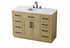 Elegant Lighting Alden Vanity Cabinet 2Dr7Dw 48 Inch W x 22 Inch D x 35 Inch H in Honey Brown Model: VF29748MHB