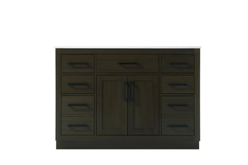 Elegant Lighting Alden Vanity Cabinet 2Dr7Dw 48 Inch W x 22 Inch D x 35 Inch H in Mocha Brown Model: VF29748MMB