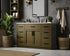 Elegant Lighting Alden Vanity Cabinet 2Dr7Dw 54 Inch W x 22 Inch D x 35 Inch H in Chestnut Brown Model: VF29754MCB