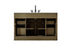 Elegant Lighting Alden Vanity Cabinet 2Dr7Dw 54 Inch W x 22 Inch D x 35 Inch H in Chestnut Brown Model: VF29754MCB