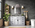 Elegant Lighting Alden Vanity Cabinet 2Dr7Dw 54 Inch W x 22 Inch D x 35 Inch H in Grey Model: VF29754GR
