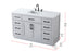 Elegant Lighting Alden Vanity Cabinet 2Dr7Dw 54 Inch W x 22 Inch D x 35 Inch H in Grey Model: VF29754GR