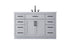 Elegant Lighting Alden Vanity Cabinet 2Dr7Dw 54 Inch W x 22 Inch D x 35 Inch H in Grey Model: VF29754GR