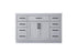 Elegant Lighting Alden Vanity Cabinet 2Dr7Dw 54 Inch W x 22 Inch D x 35 Inch H in Grey Model: VF29754GR