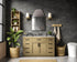 Elegant Lighting Alden Vanity Cabinet 2Dr7Dw 54 Inch W x 22 Inch D x 35 Inch H in Honey Brown Model: VF29754MHB