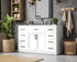 Elegant Lighting Alden Vanity Cabinet 2Dr7Dw 54 Inch W x 22 Inch D x 35 Inch H in White Model: VF29754WH