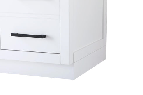 Elegant Lighting Alden Vanity Cabinet 2Dr7Dw 54 Inch W x 22 Inch D x 35 Inch H in White Model: VF29754WH