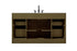 Elegant Lighting Alden Vanity Cabinet 2Dr7Dw 60 Inch W x 22 Inch D x 35 Inch H in Chestnut Brown Model: VF29760MCB
