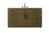 Elegant Lighting Alden Vanity Cabinet 2Dr7Dw 60 Inch W x 22 Inch D x 35 Inch H in Chestnut Brown Model: VF29760MCB