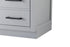 Elegant Lighting Alden Vanity Cabinet 2Dr7Dw 60 Inch W x 22 Inch D x 35 Inch H in Grey Model: VF29760GR