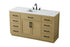 Elegant Lighting Alden Vanity Cabinet 2Dr7Dw 60 Inch W x 22 Inch D x 35 Inch H in Honey Brown Model: VF29760MHB