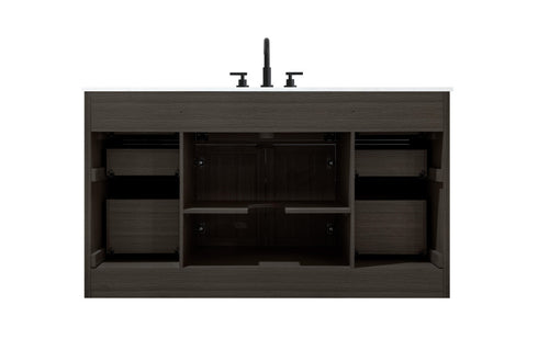 Elegant Lighting Alden Vanity Cabinet 2Dr7Dw 60 Inch W x 22 Inch D x 35 Inch H in Mocha Brown Model: VF29760MMB