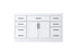 Elegant Lighting Alden Vanity Cabinet 2Dr7Dw 60 Inch W x 22 Inch D x 35 Inch H in White Model: VF29760WH