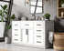 Elegant Lighting Alden Vanity Cabinet 2Dr7Dw 60 Inch W x 22 Inch D x 35 Inch H in White Model: VF29760WH