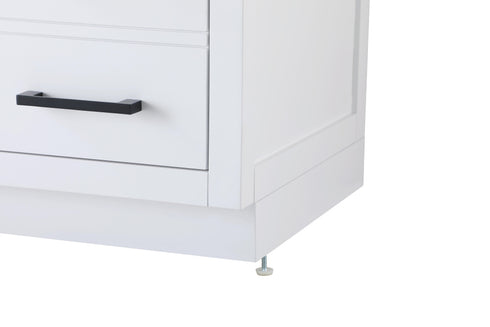 Elegant Lighting Alden Vanity Cabinet 2Dr7Dw 60 Inch W x 22 Inch D x 35 Inch H in White Model: VF29760WH