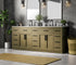 Elegant Lighting Alden Vanity Cabinet 4Dr11Dw 84 Inch W x 22 Inch D x 35 Inch H in Chestnut Brown Model: VF29784DMCB