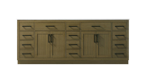 Elegant Lighting Alden Vanity Cabinet 4Dr11Dw 84 Inch W x 22 Inch D x 35 Inch H in Chestnut Brown Model: VF29784DMCB