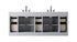 Elegant Lighting Alden Vanity Cabinet 4Dr11Dw 84 Inch W x 22 Inch D x 35 Inch H in Grey Model: VF29784DGR