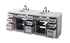 Elegant Lighting Alden Vanity Cabinet 4Dr11Dw 84 Inch W x 22 Inch D x 35 Inch H in Grey Model: VF29784DGR