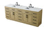 Elegant Lighting Alden Vanity Cabinet 4Dr11Dw 84 Inch W x 22 Inch D x 35 Inch H in Honey Brown Model: VF29784DMHB