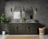 Elegant Lighting Alden Vanity Cabinet 4Dr11Dw 84 Inch W x 22 Inch D x 35 Inch H in Mocha Brown Model: VF29784DMMB