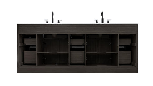 Elegant Lighting Alden Vanity Cabinet 4Dr11Dw 84 Inch W x 22 Inch D x 35 Inch H in Mocha Brown Model: VF29784DMMB