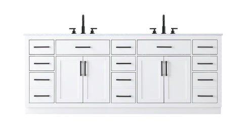 Elegant Lighting Alden Vanity Cabinet 4Dr11Dw 84 Inch W x 22 Inch D x 35 Inch H in White Model: VF29784DWH