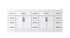 Elegant Lighting Alden Vanity Cabinet 4Dr11Dw 84 Inch W x 22 Inch D x 35 Inch H in White Model: VF29784DWH