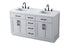 Elegant Lighting Alden Vanity Cabinet 4Dr5Dw 60 Inch W x 22 Inch D x 35 Inch H in Grey Model: VF29760DGR