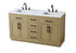 Elegant Lighting Alden Vanity Cabinet 4Dr5Dw 60 Inch W x 22 Inch D x 35 Inch H in Honey Brown Model: VF29760DMHB