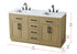 Elegant Lighting Alden Vanity Cabinet 4Dr5Dw 60 Inch W x 22 Inch D x 35 Inch H in Honey Brown Model: VF29760DMHB