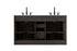 Elegant Lighting Alden Vanity Cabinet 4Dr5Dw 60 Inch W x 22 Inch D x 35 Inch H in Mocha Brown Model: VF29760DMMB