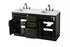 Elegant Lighting Alden Vanity Cabinet 4Dr5Dw 60 Inch W x 22 Inch D x 35 Inch H in Mocha Brown Model: VF29760DMMB